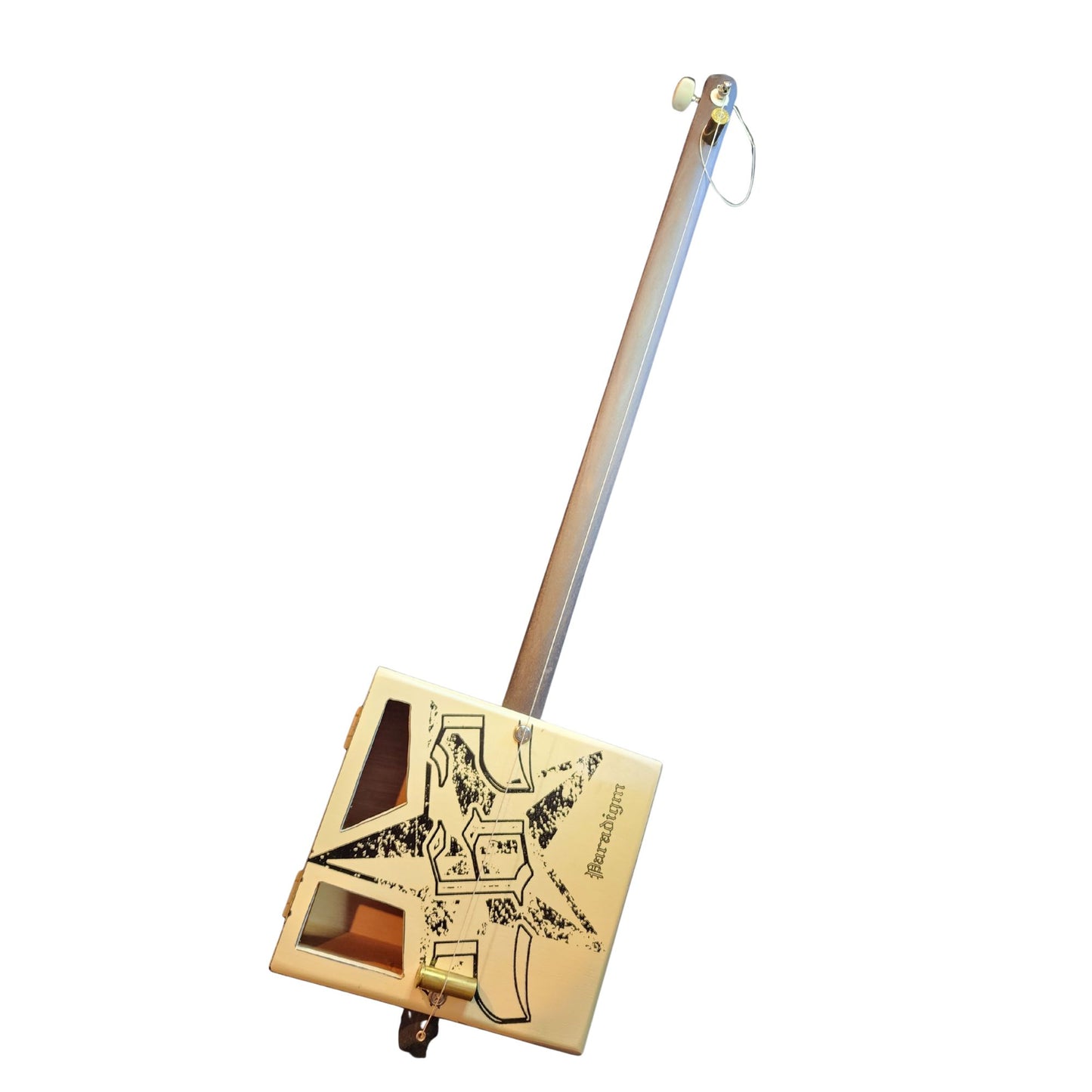 "Star Scroll" Mini Cigar Box Bullet Banjo