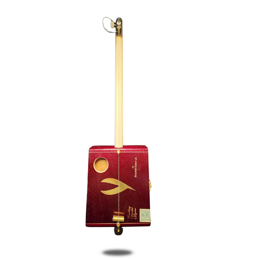 "Why Red" Mini Cigar Box Bullet Banjo