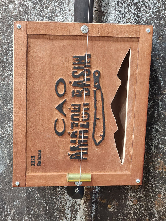 "The Amazonian" Premium Cigar Box Bullet Banjo