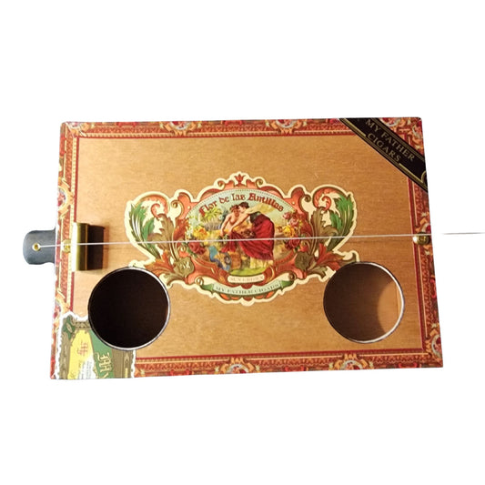 "Lush Gardens" Regular Cigar Box Bullet Banjo