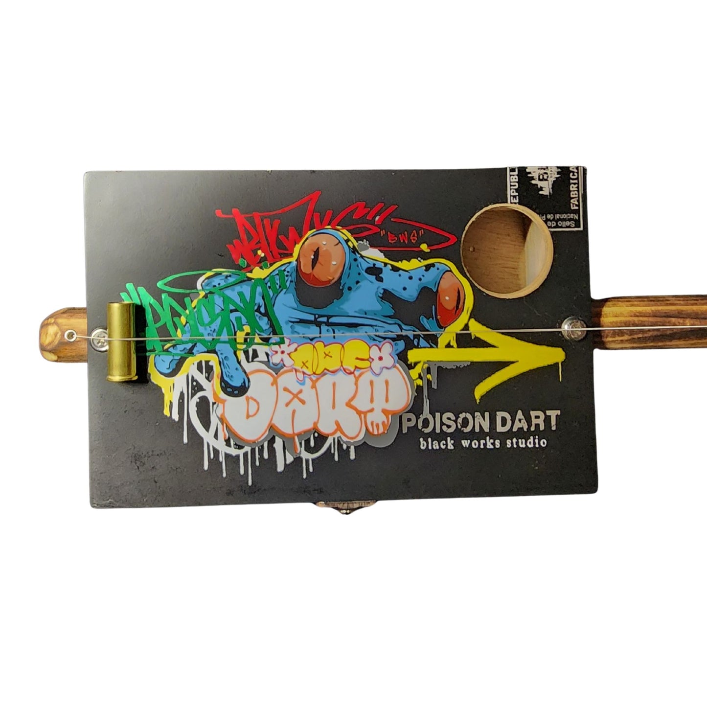 "Froggy" Mini Cigar Box Bullet Banjo