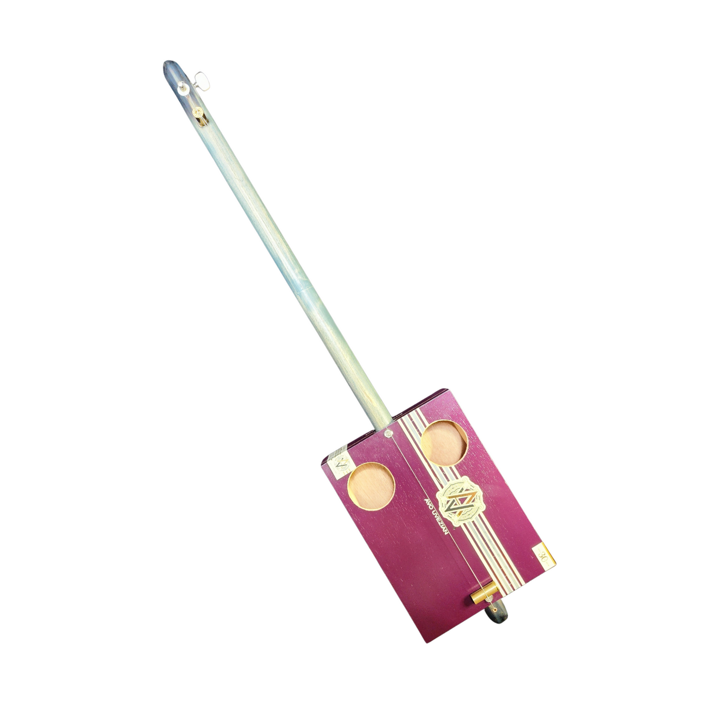 "Purple Plum" Regular Cigar Box Bullet Banjo