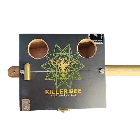 "Killer Bee" Mini Cigar Box Bullet Banjo