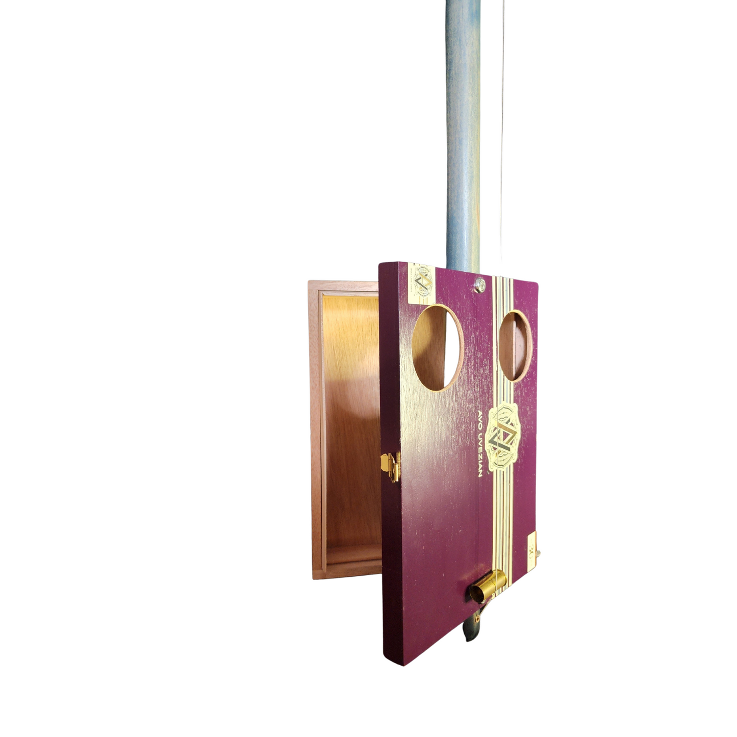 "Purple Plum" Regular Cigar Box Bullet Banjo