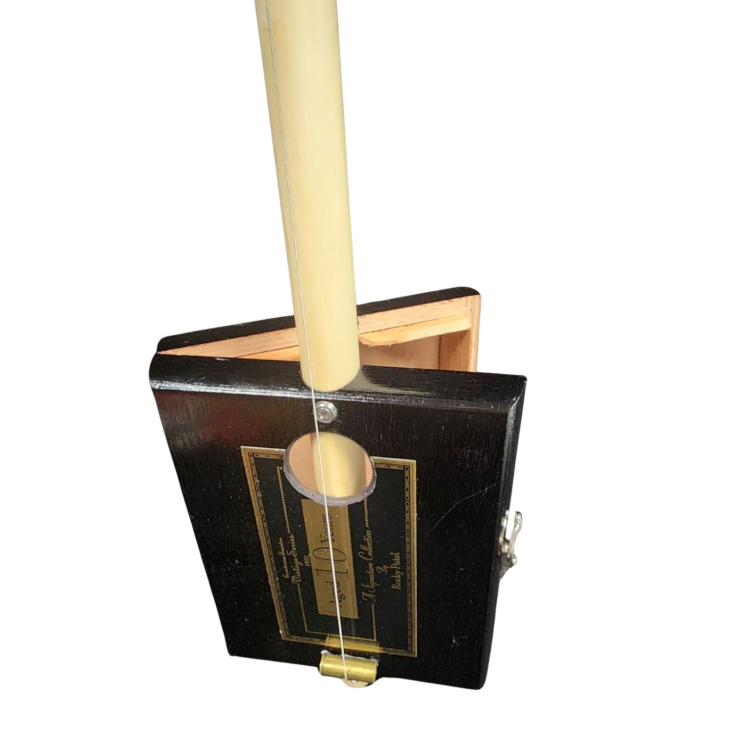 "Perfectly Aged" Mini Cigar Box Bullet Banjo