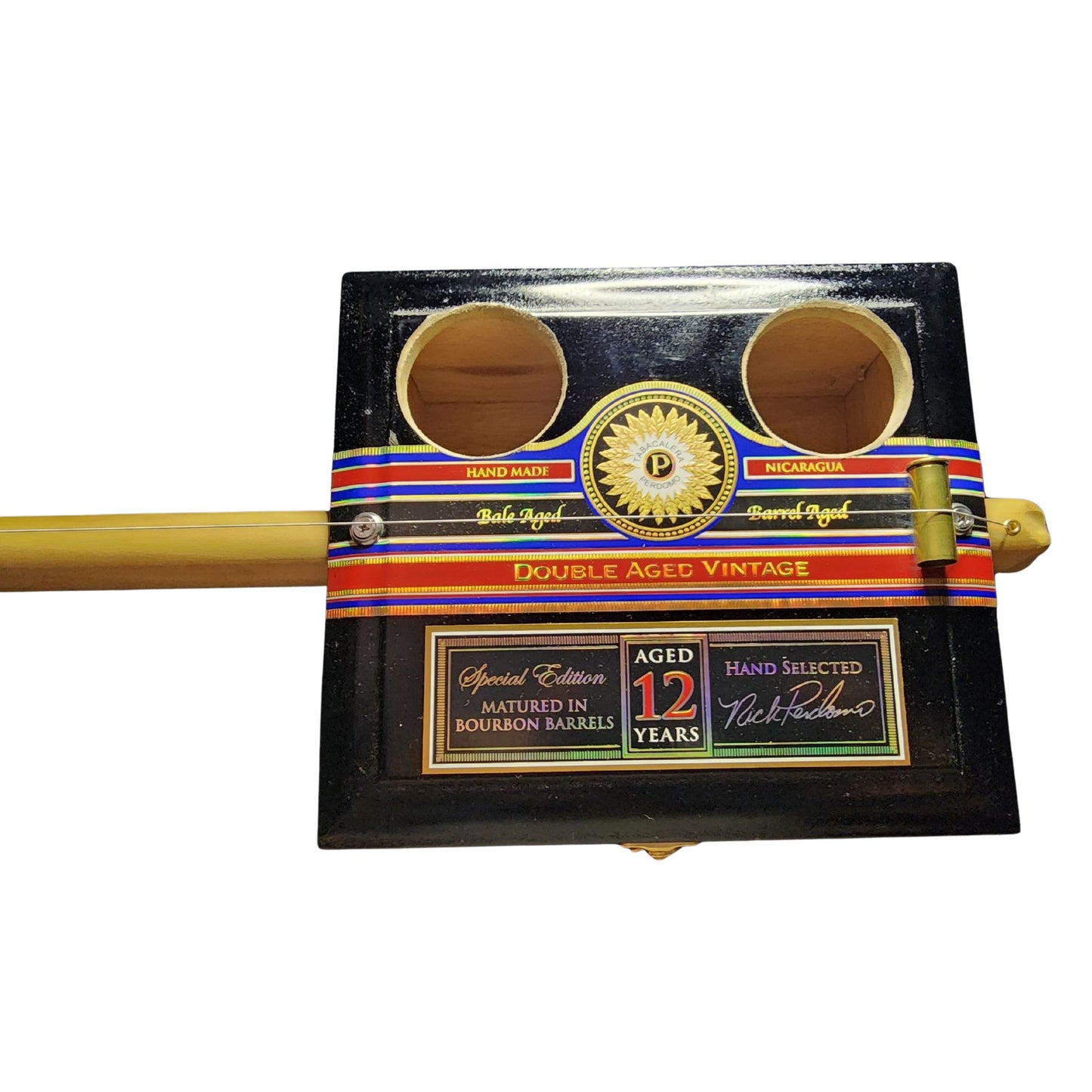 "The Strip" Premium Cigar Box Bullet Banjo