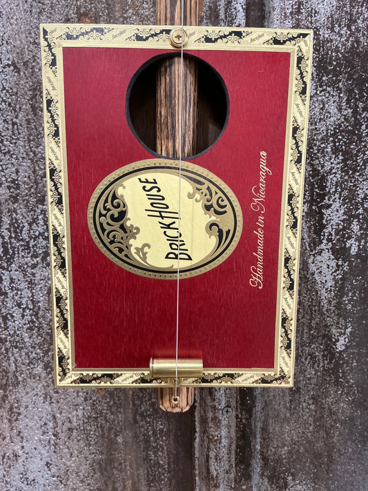 “Red Brick” Mini Cigar Box Bullet Banjo