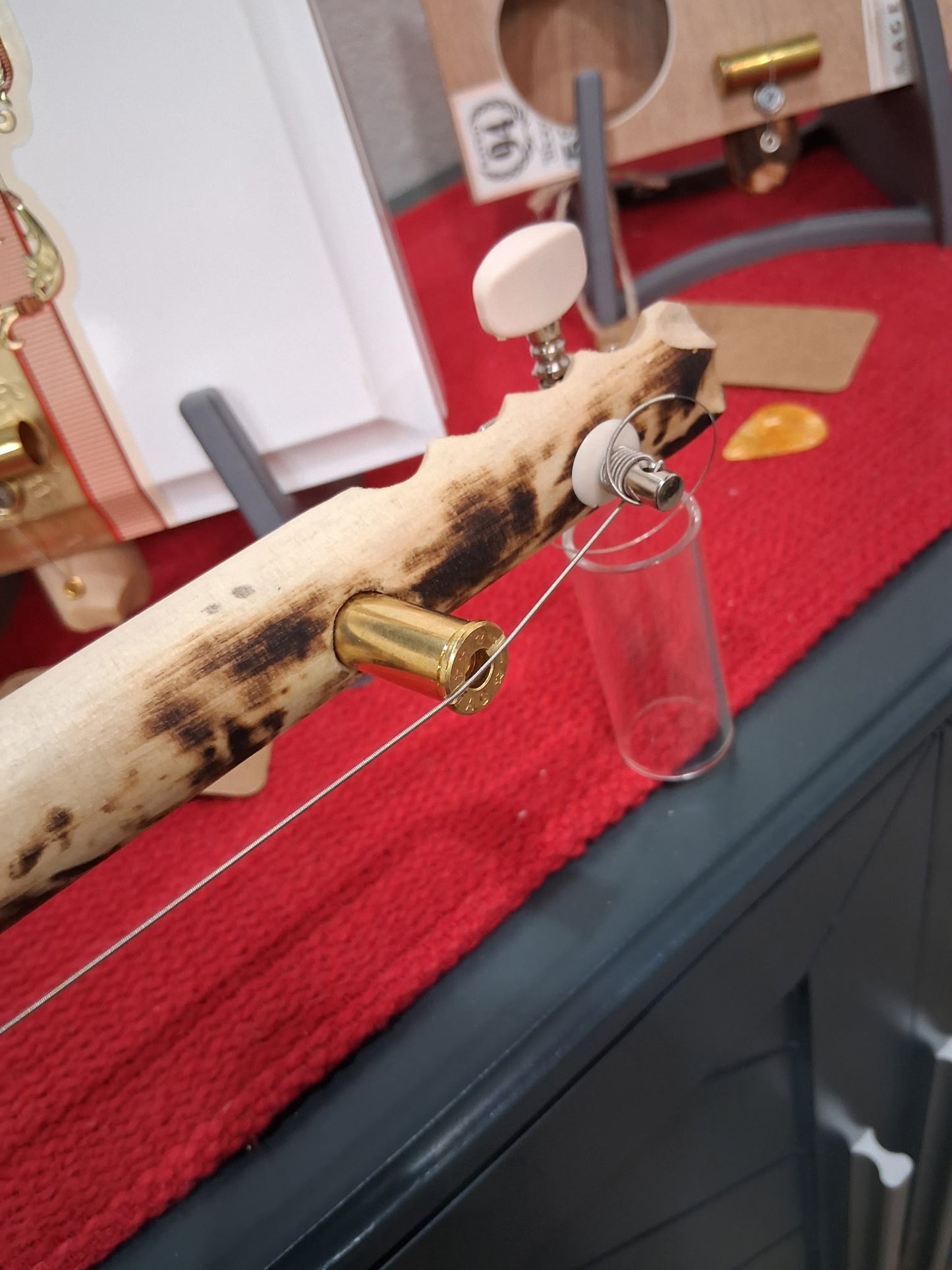 "The Garden Path" Electric Cigar Box Bullet Banjo