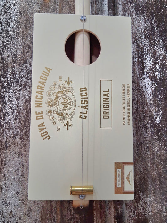 "Lit Candlestick" Regular Cigar Box Banjo