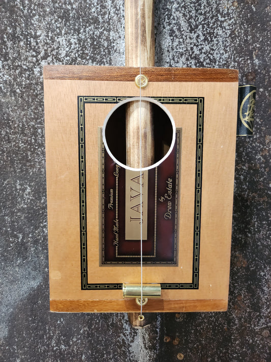 "Jammin Java" Regular Cigar Box Bullet Banjo