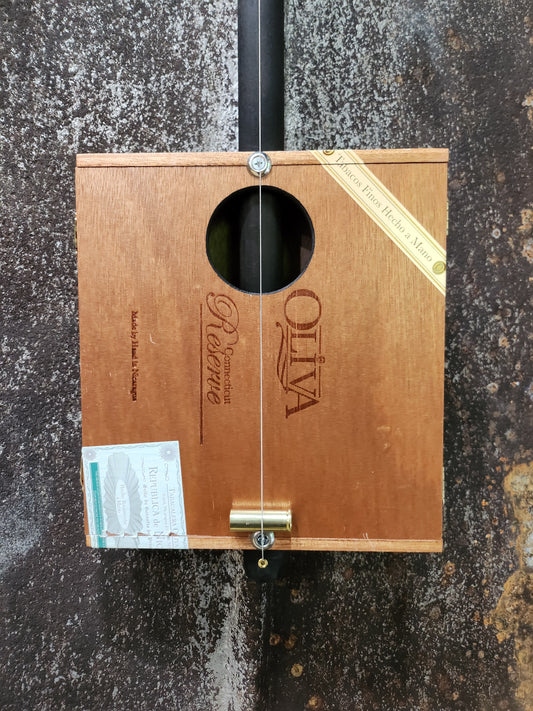 "Simple Wood" Regular Cigar Box Bullet Banjo