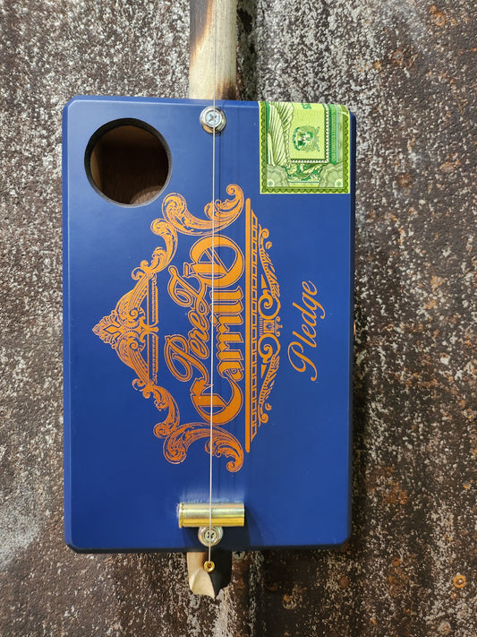 "Gilded Midnight" Premium Cigar Box Bullet Banjo