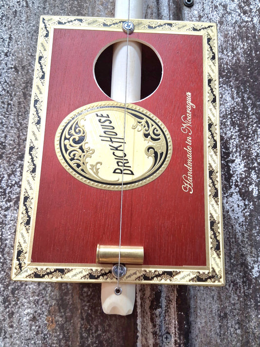 "Cornerstone" Mini Cigar Box Bullet Banjo