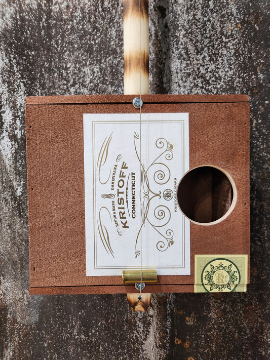 "Rugged Rifter" Regular Cigar Box Bullet Banjo