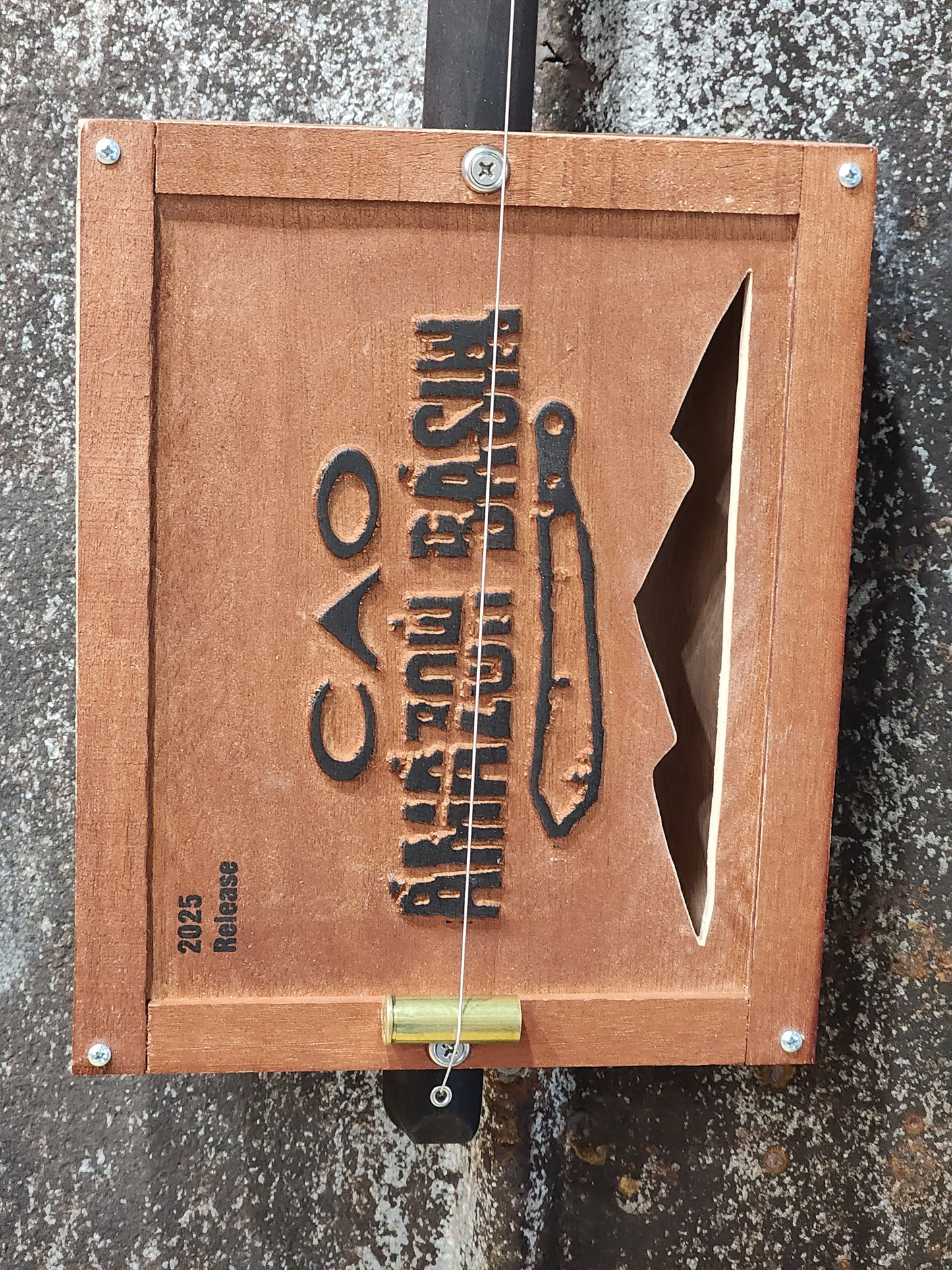"The Amazonian" Premium Cigar Box Bullet Banjo