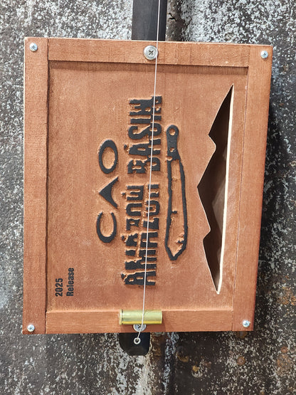 "The Amazonian" Premium Cigar Box Bullet Banjo