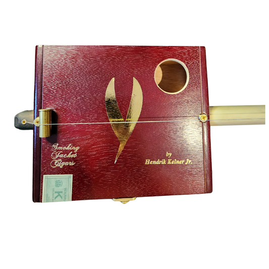 "Why Red" Mini Cigar Box Bullet Banjo