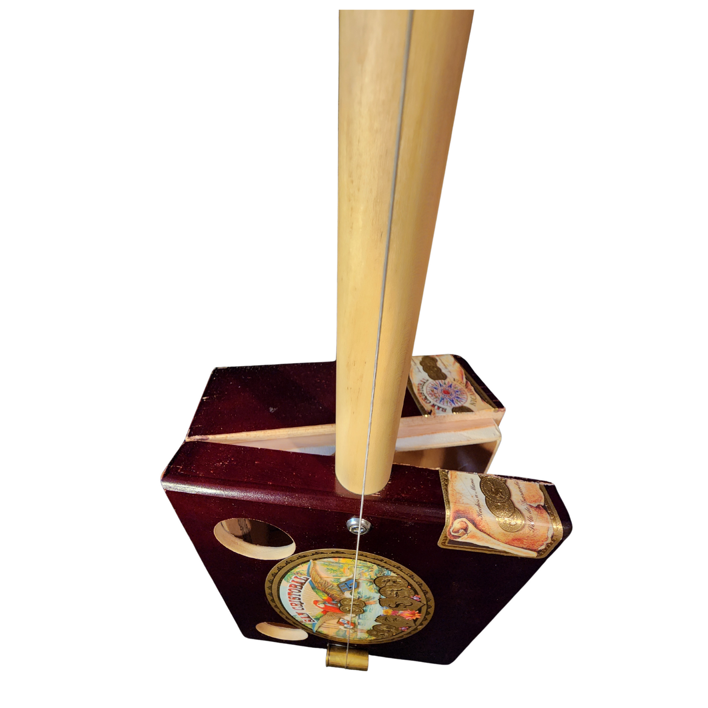 "Tropical Paradise" Premium Cigar Box Bullet Banjo