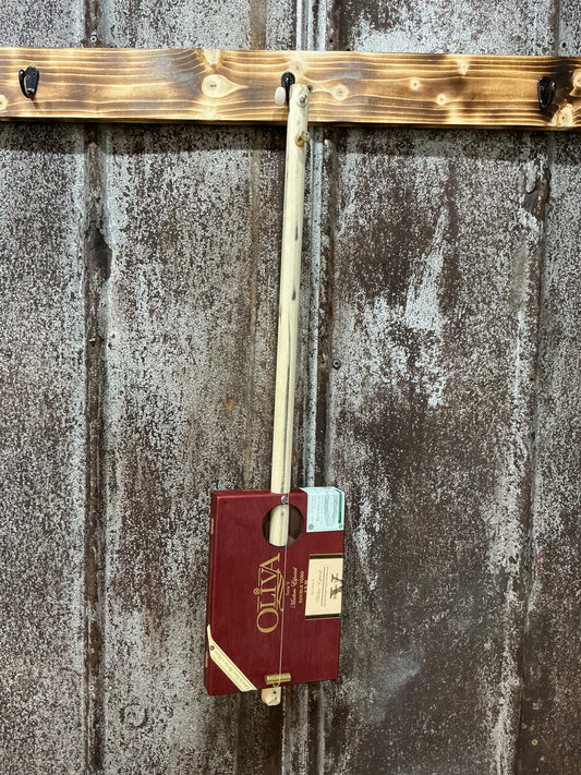 "Olly V" Regular Cigar Box Bullet Banjo