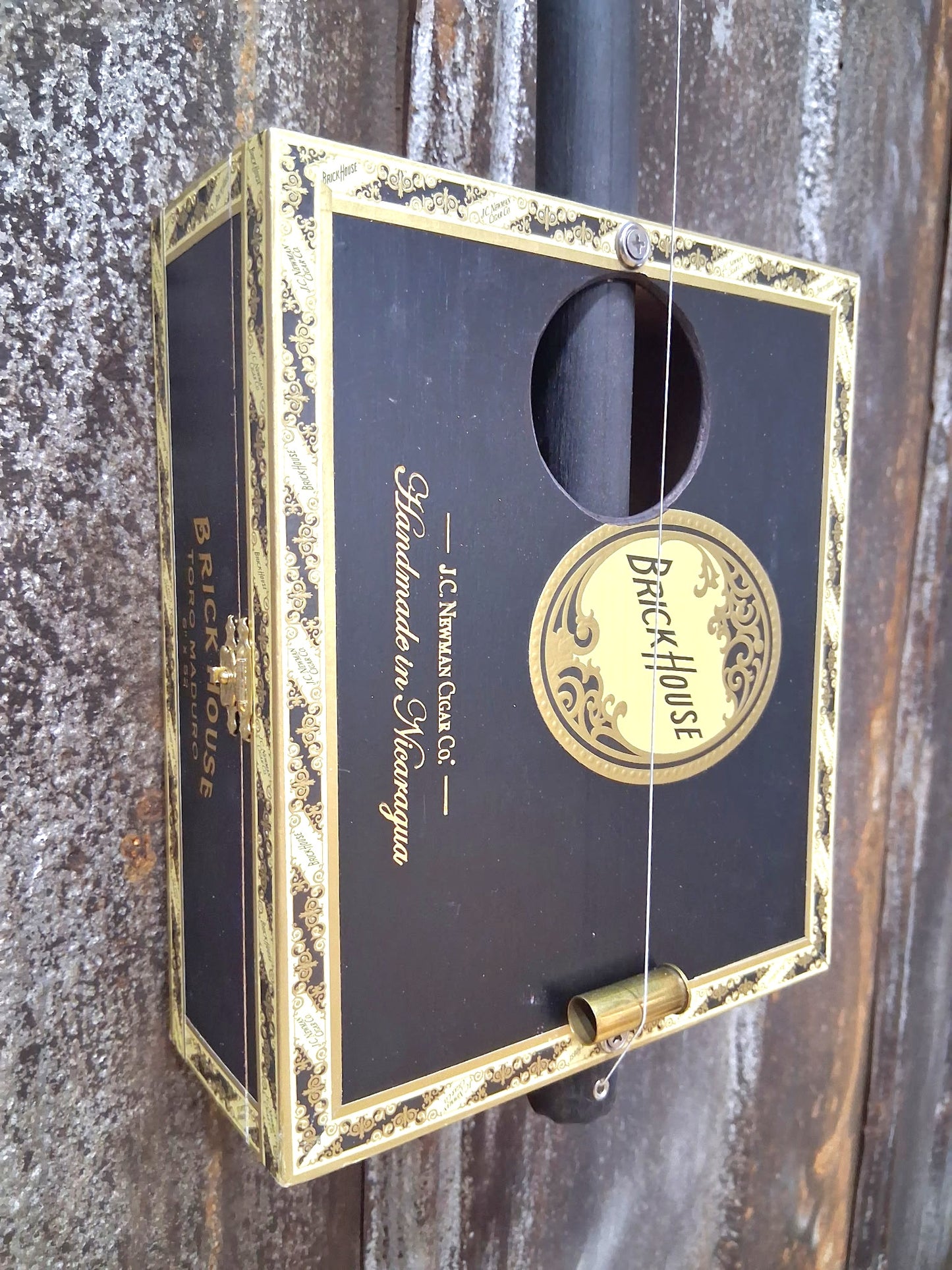 "Dark Bricks"  Regular Cigar Box Bullet Banjo
