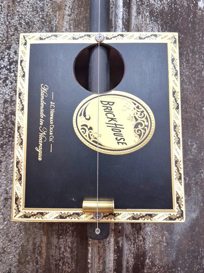 "Dark Bricks"  Regular Cigar Box Bullet Banjo