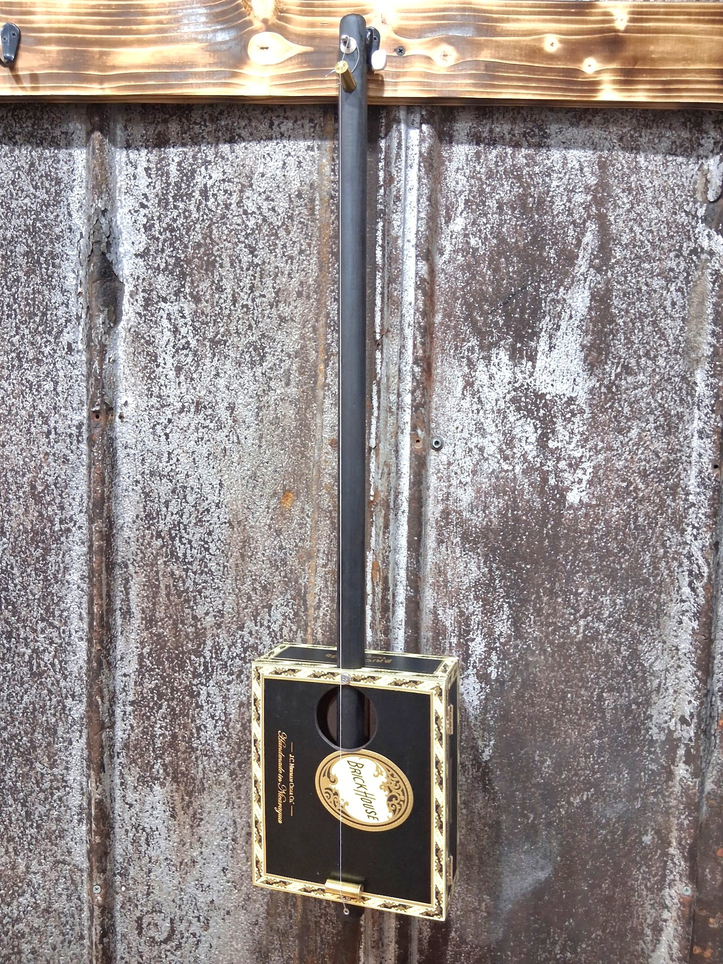 "Dark Bricks"  Regular Cigar Box Bullet Banjo