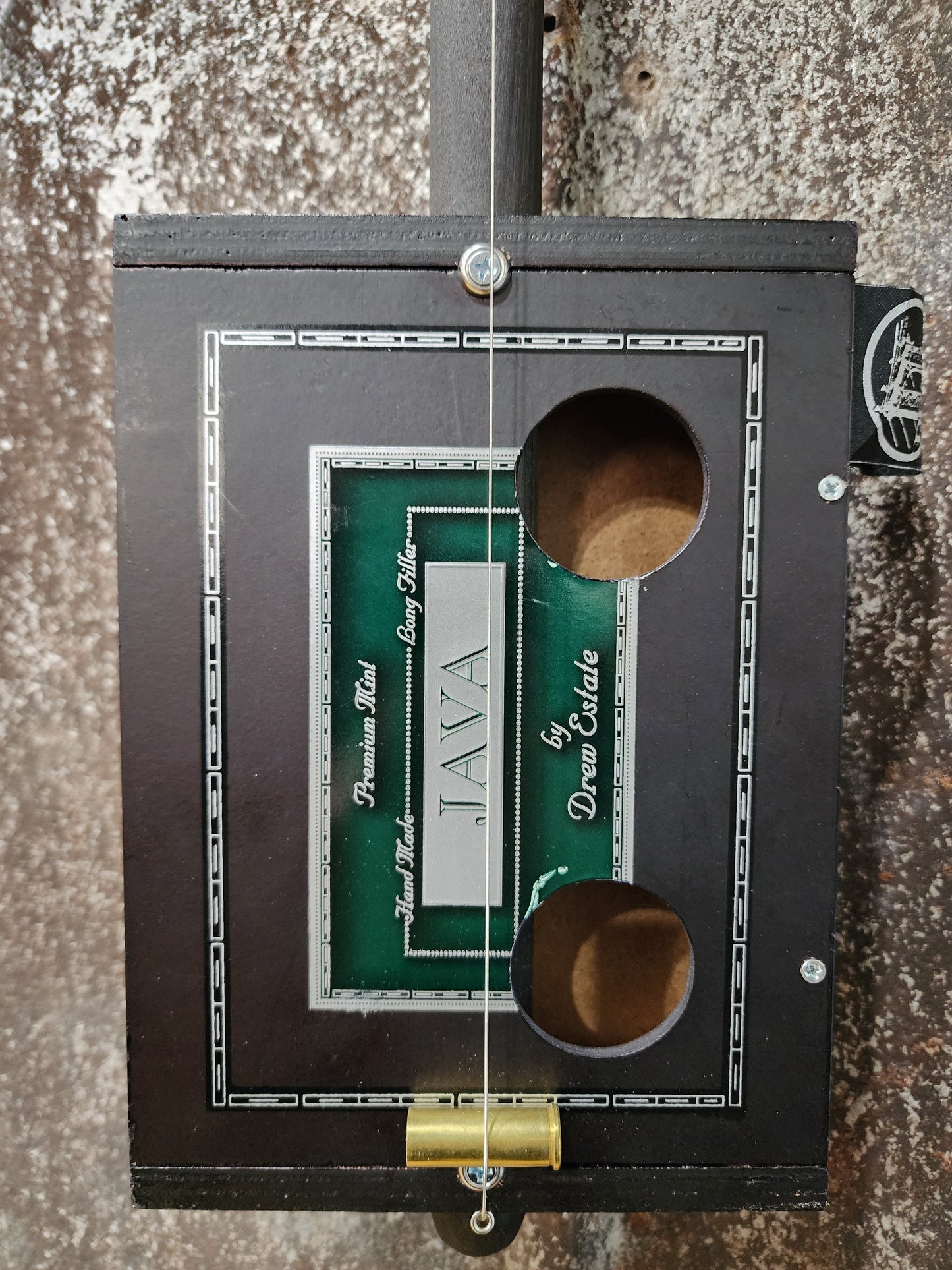 "Mint Chocolate Java" Mini Cigar Box Bullet Banjo