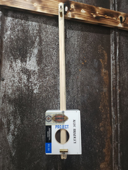 "Blue Bradley" Mini Cigar Box Bullet Banjo