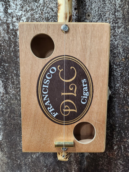 "Leafy Greens" Mini Cigar Box Bullet Banjo