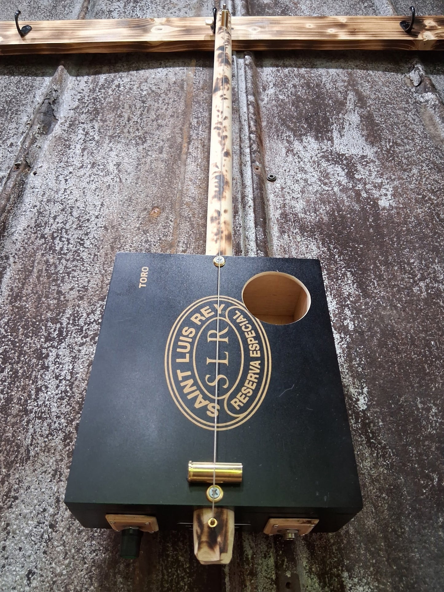 "The Garden Path" Electric Cigar Box Bullet Banjo