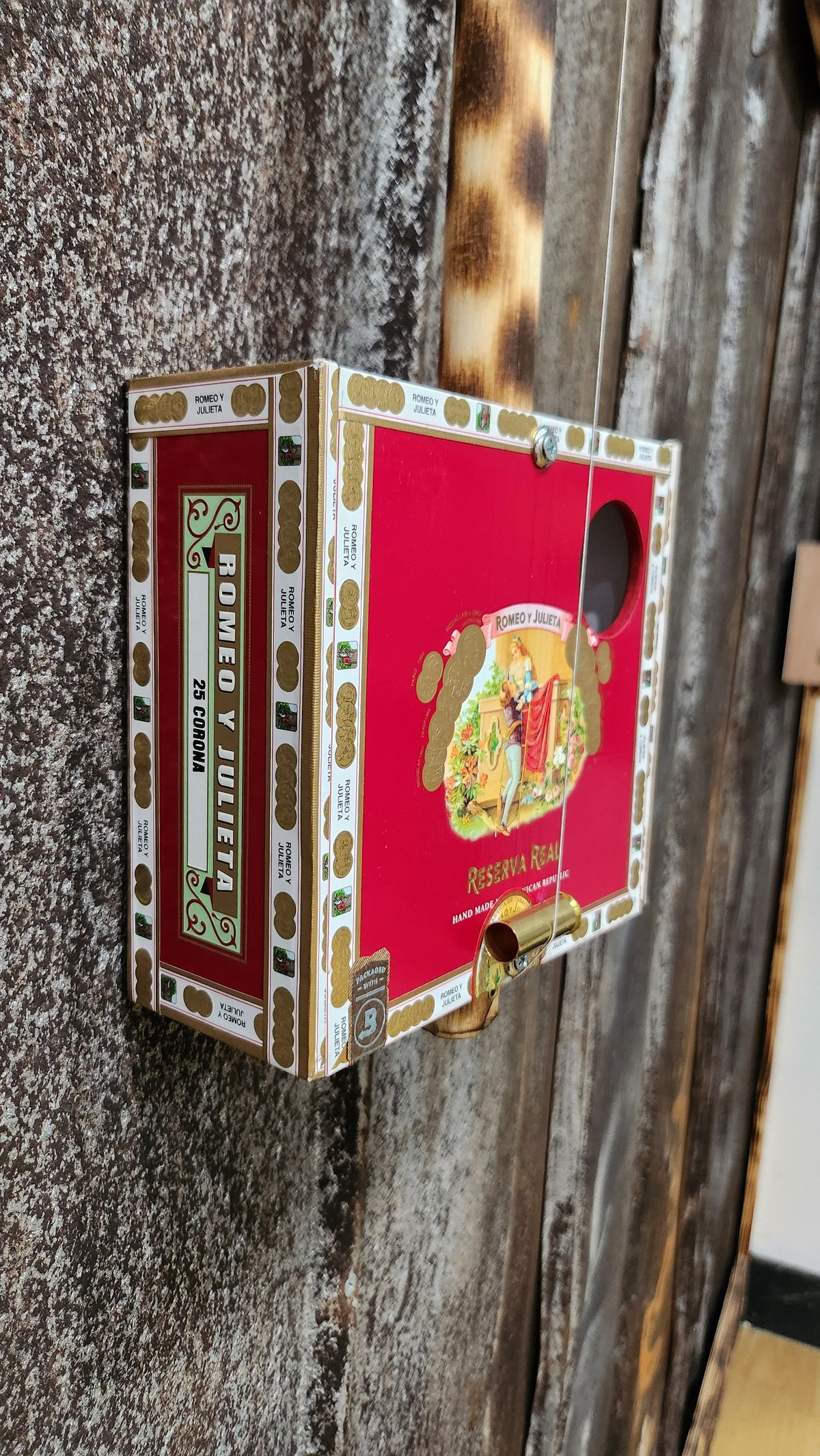 "Where Vat Romeo" Mini Cigar Box Bullet Banjo
