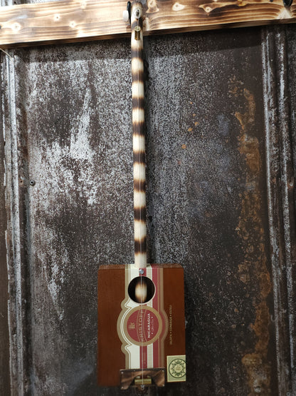 "Bamboo Saddle" Premium Cigar Box Bullet Banjo
