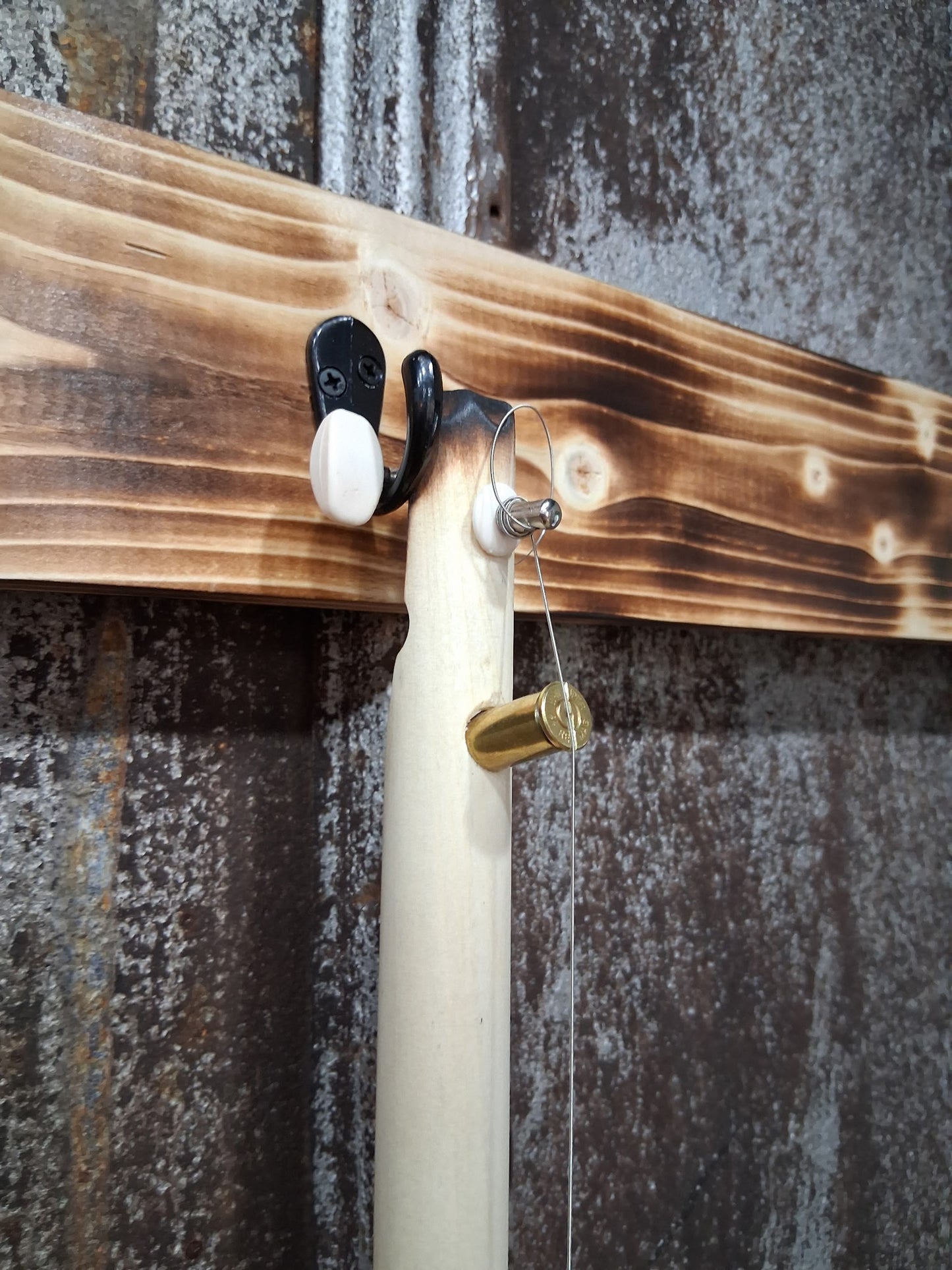 "Lit Candlestick" Regular Cigar Box Banjo