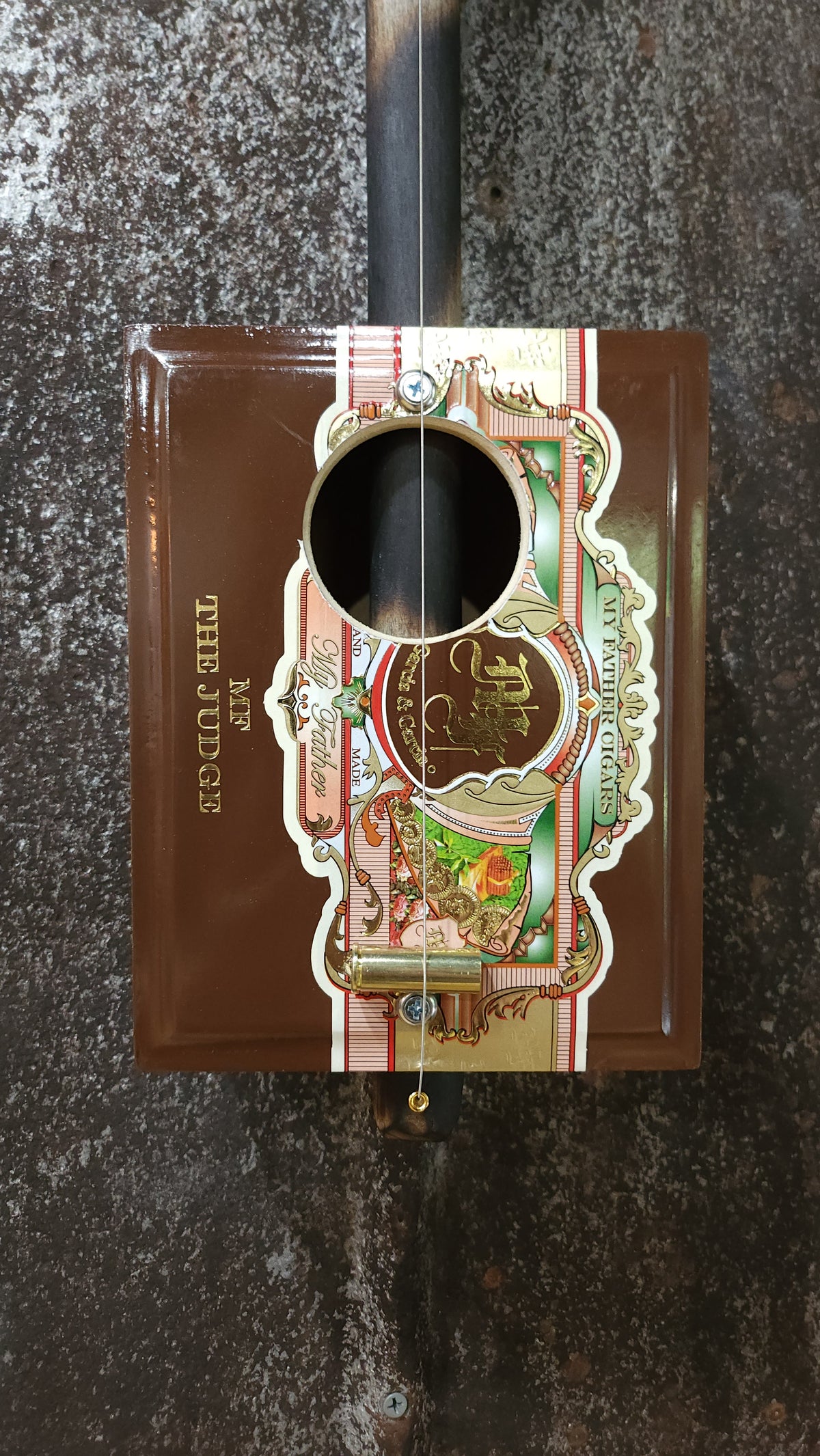 "Malt Baller" Mini Cigar Box Bullet Banjo