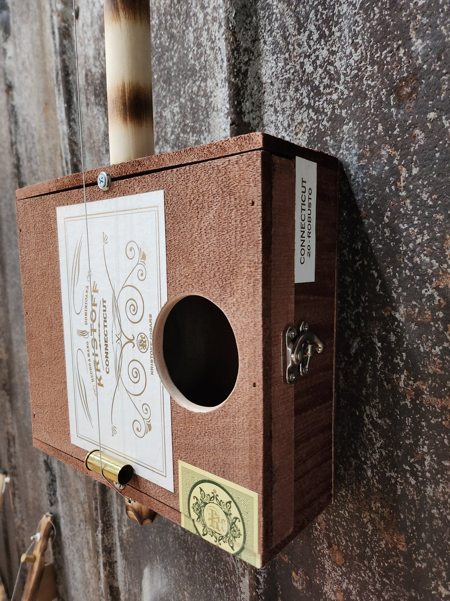 "Rugged Rifter" Regular Cigar Box Bullet Banjo