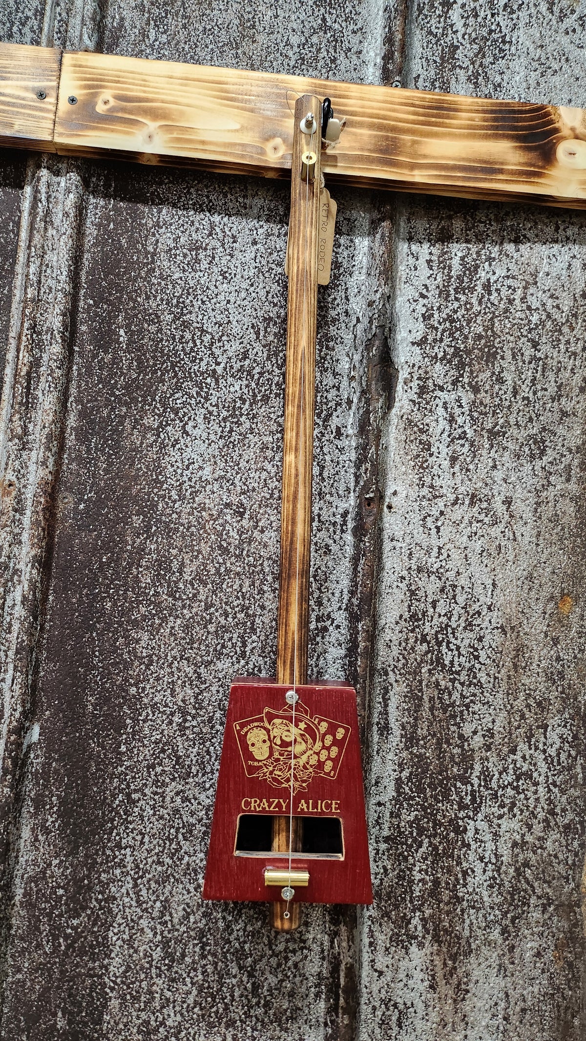 "Retro Rodeo" Mini Acoustic Cigar Box Bullet Banjo