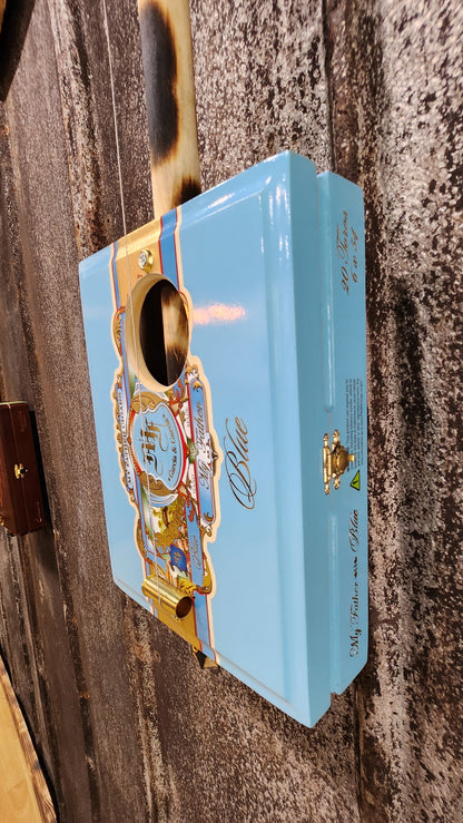 "Blue Grotto" Mini Acoustic Cigar Box Bullet Banjos