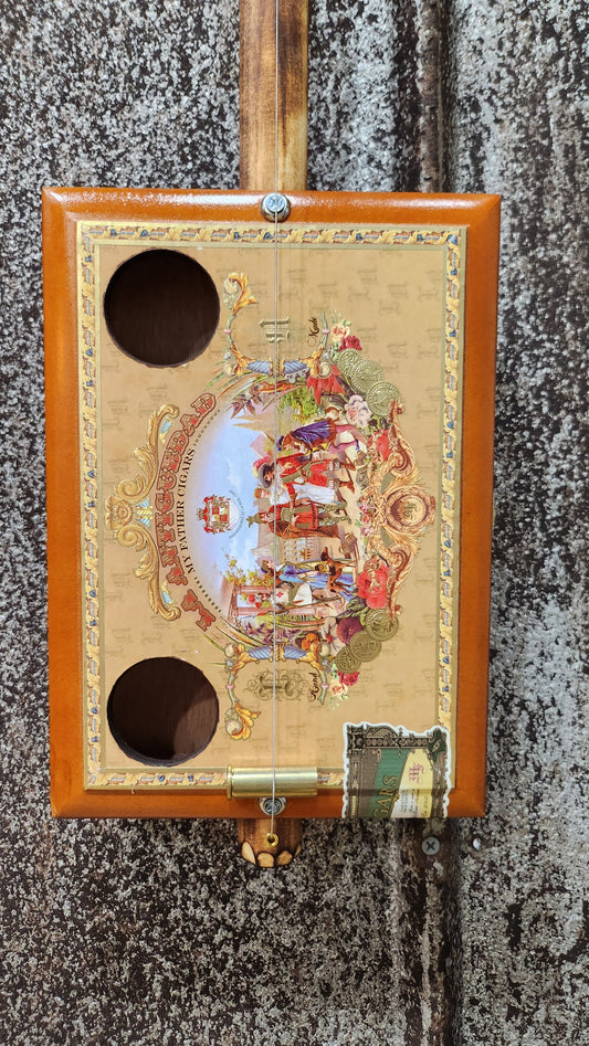 "Social Time" Premium Cigar Box Bullet Banjo