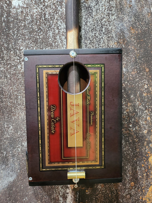 "Velvet Starfield" Regular Cigar Box Bullet Banjo
