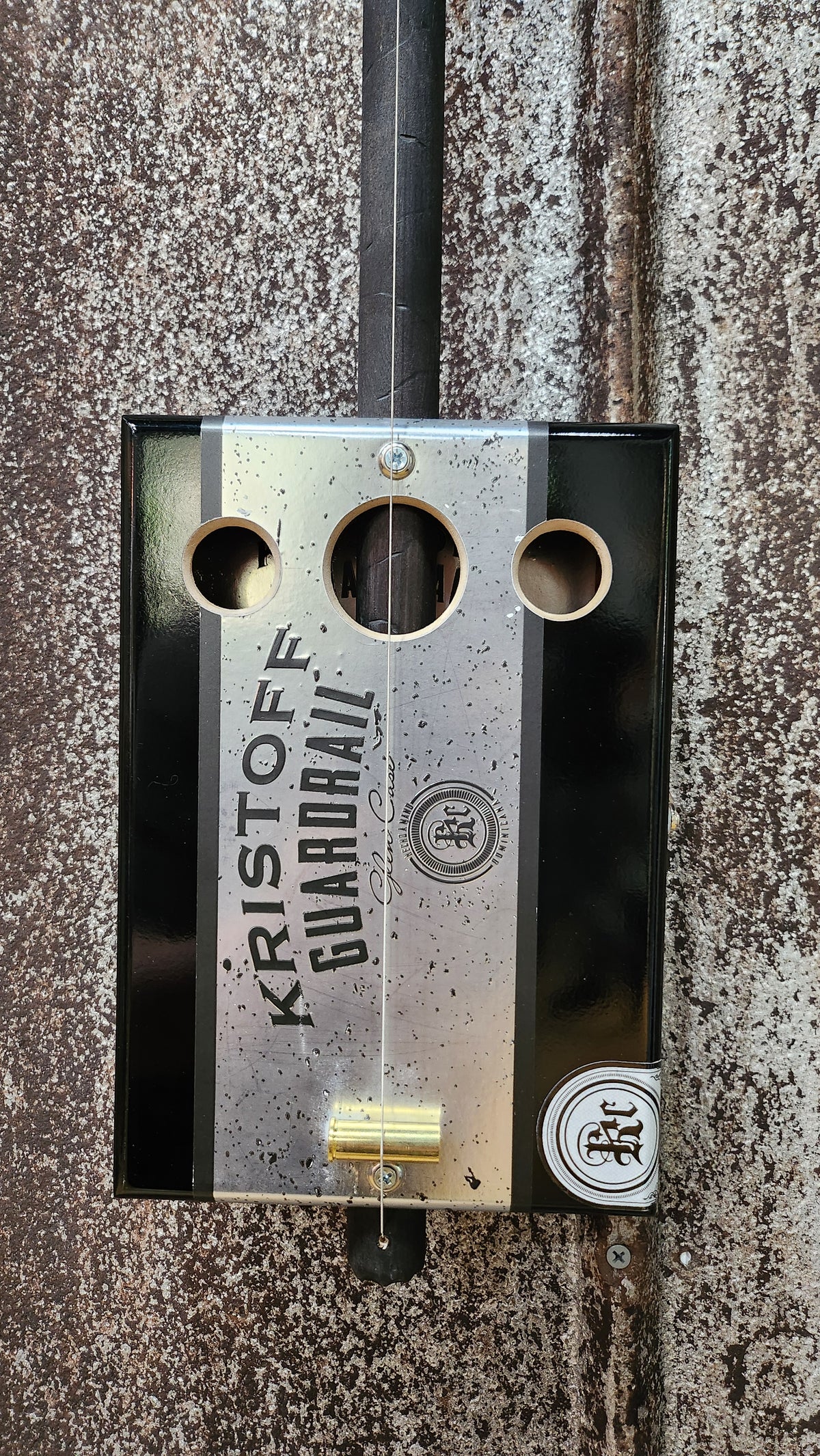 "Leopard Seal" Premier Acoustic Cigar Box Bullet Banjo