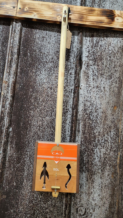 "Earth Protectors" Premium Cigar Box Bullet Banjo