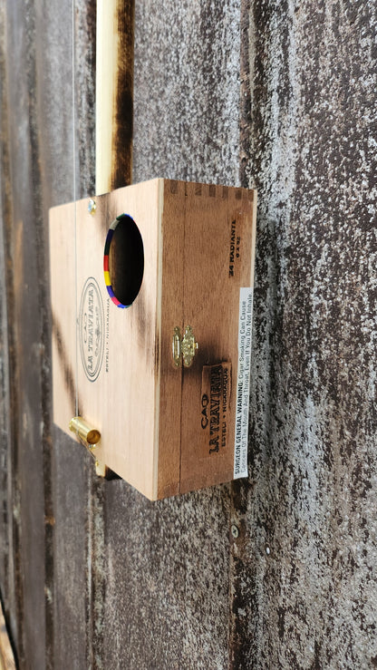 "Hard Splash" Premier Acoustic Cigar Box Bullet Banjo