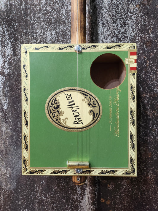 "Brick in the Wall" Regular Cigar Box Bullet Banjo