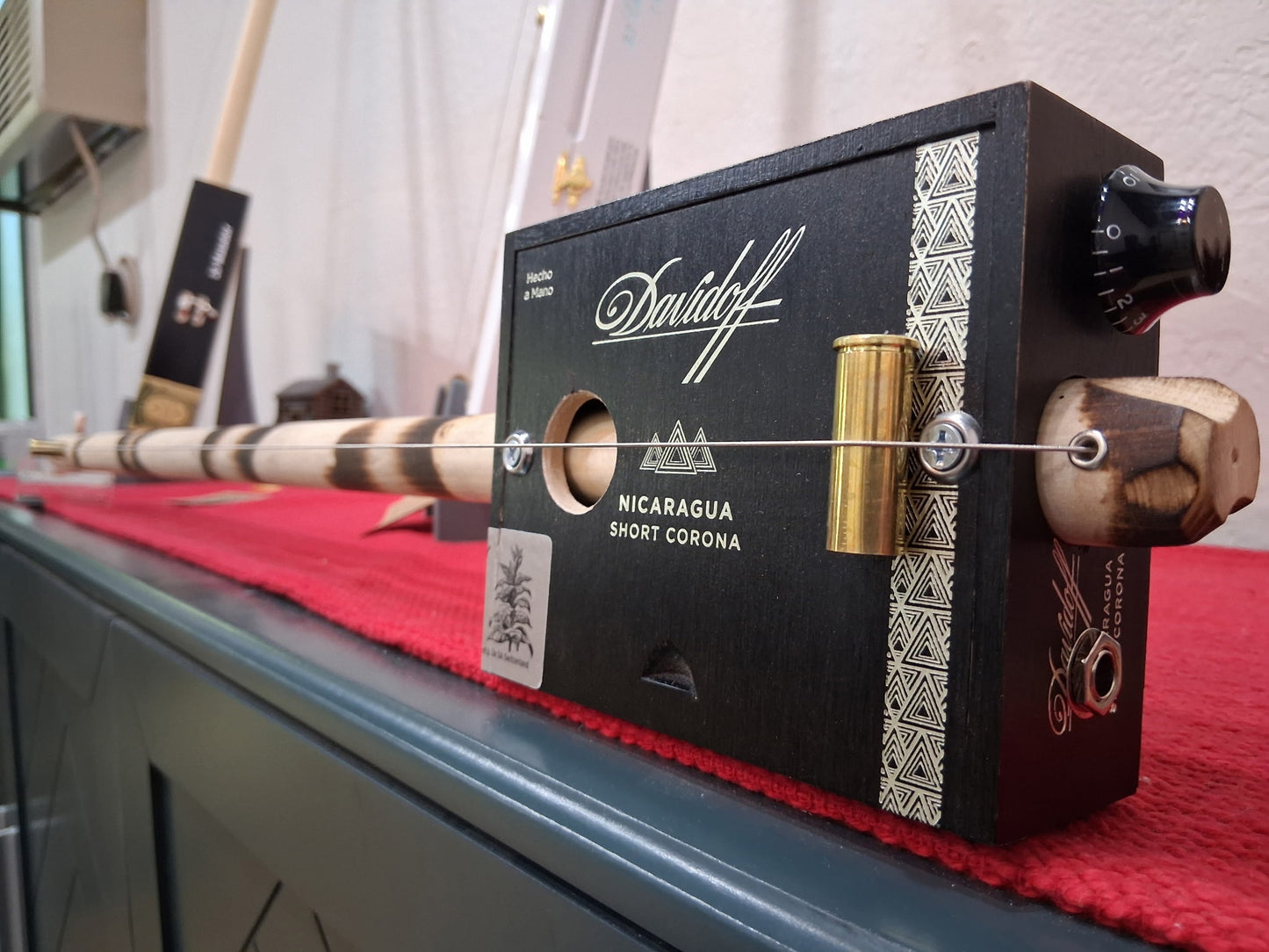 "Lil' Kickbox" Electric Cigar Box Bullet Banjo