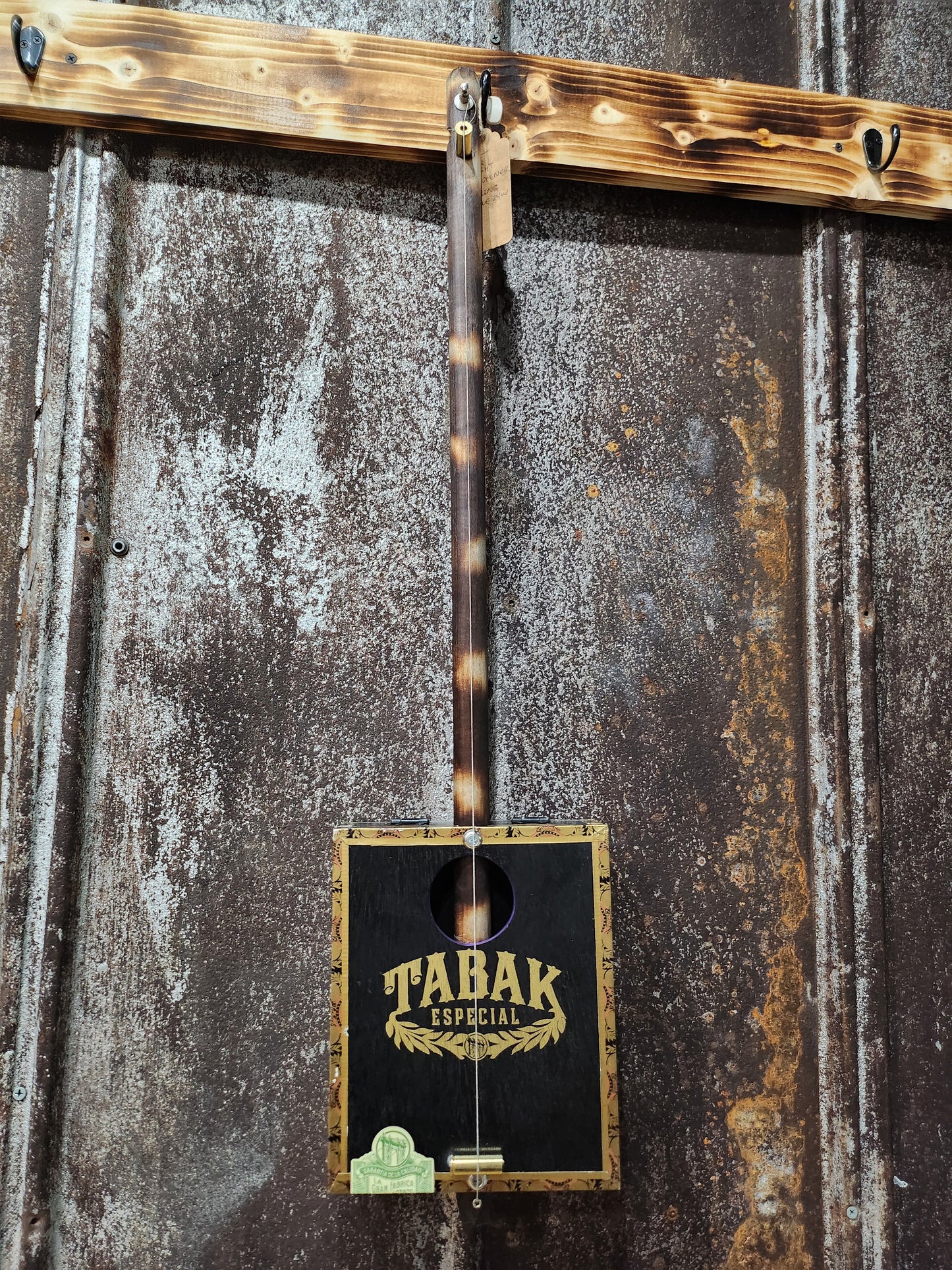 "Space Plates" Regular Cigar Box Bullet Banjo