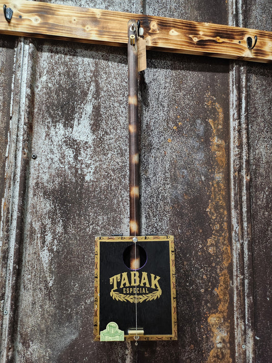 "Space Plates" Regular Cigar Box Bullet Banjo