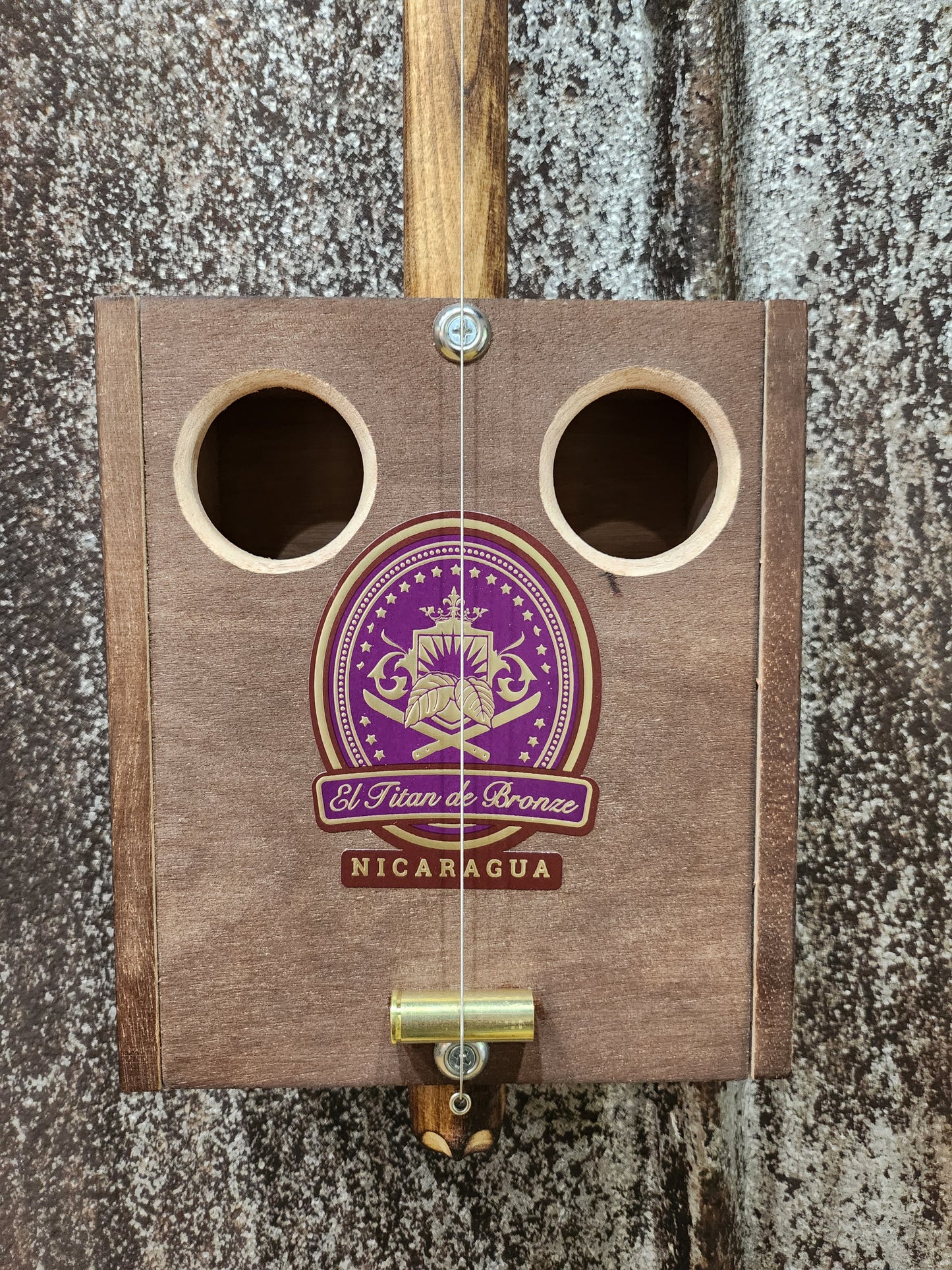 "Purple Haze" Mini Cigar Box Bullet Banjo