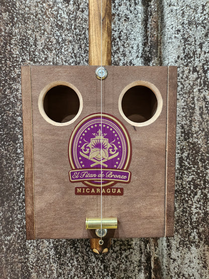 "Purple Haze" Mini Cigar Box Bullet Banjo