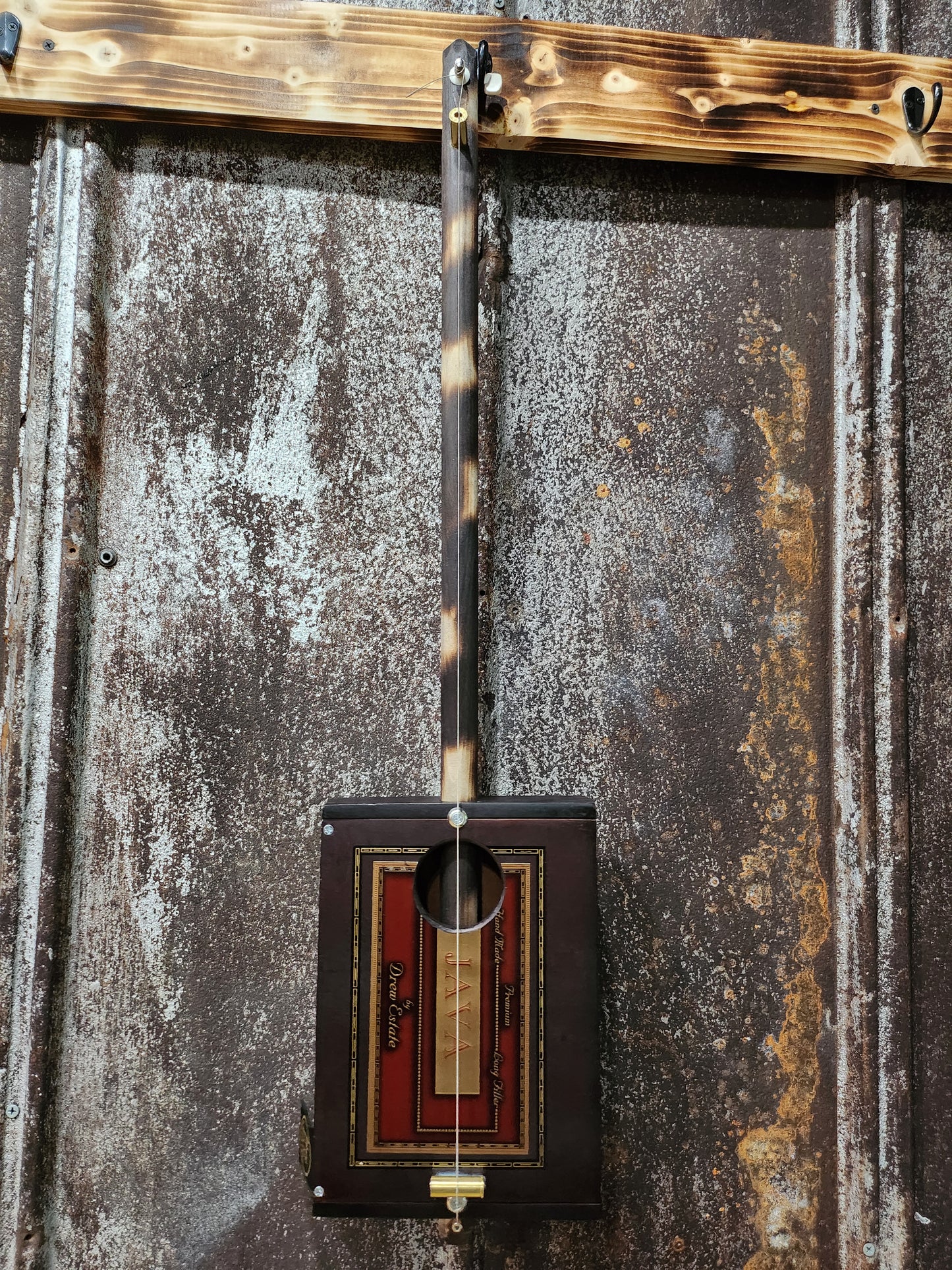 "Velvet Starfield" Regular Cigar Box Bullet Banjo