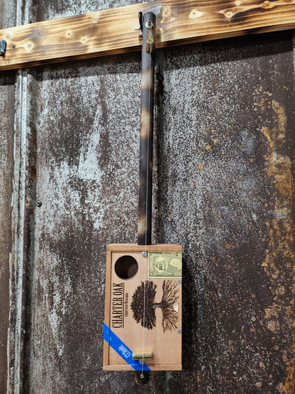 "Roots Grow Here" Mini Cigar Box Bullet Banjo